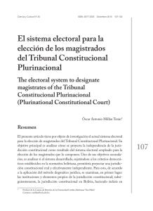 El sistema electoral para la elección de los magistrados del Tribunal