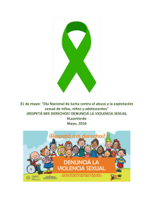 31 de mayo: "Día Nacional de lucha contra el abuso y la explotación
