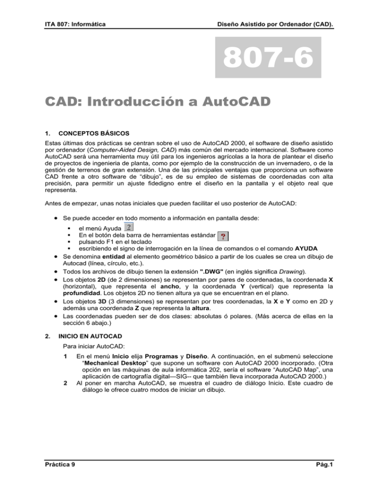 Cad Introducción A Autocad