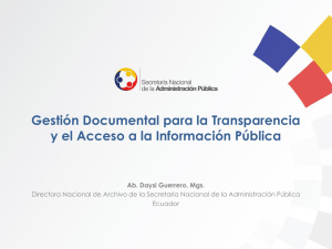 Gestión Documental para la Trasparencia y el Acceso a la