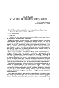 El gitano en la obra de Federico García Lorca