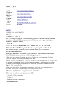 ÍNDICE ley 125/91 LIBRO PRIMERO