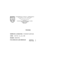 Economía Planificada - Universidad Católica Andrés Bello