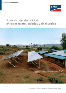 Suministro de electricidad en redes solares aisladas y de