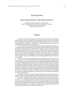 Special Section Origins and structure of the Solar System II. Preface