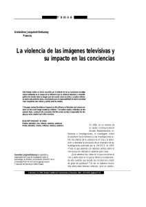 La violencia de las imágenes televisivas y su impacto en las