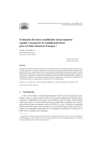 Evaluación del efecto estabilizador del presupuesto español y