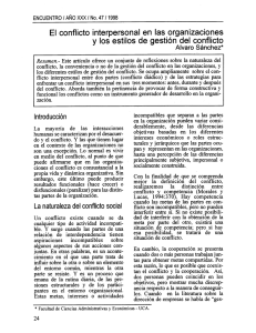 El conflicto interpersonal en las organizaciones y los estilos