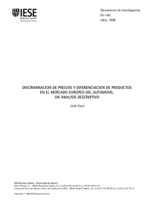 discriminacion de precios y diferenciacion de productos en el