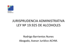 jurisprudencia administrativa ley nº 19.925 de alcoholes