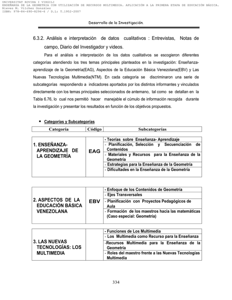 6.3.2. Análisis E Interpretación De Datos Cualitativos