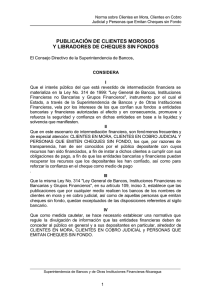 146-3 Norma sobre Clientes en Mora, Clientes en Cobro