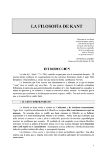 la filosofía de kant