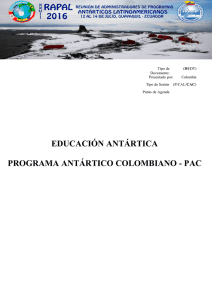 EDUCACIÓN ANTÁRTICA PROGRAMA ANTÁRTICO