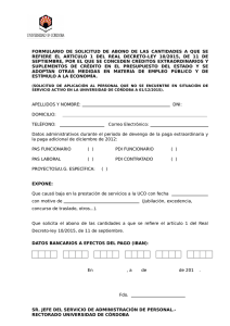 solicitud de aplicación - Universidad de Córdoba