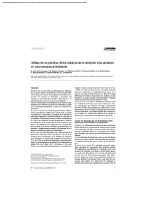 Utilidad en la práctica clínica habitual de la reversión tras sedación