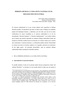 persona humana y cosa justa natural en el diálogo multicultural