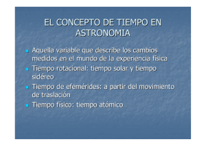 EL CONCEPTO DE TIEMPO EN ASTRONOMIA
