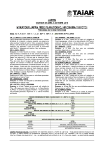 JAPON MYKATOUR JAPAN FREE PLAN (TOKYO, HIROSHIMA Y