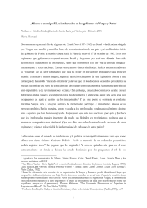 ¿Aliados o enemigos? Los intelectuales en los gobiernos de Vargas