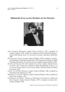 Bibliografía de los escritos filosóficos de Iris Murdoch