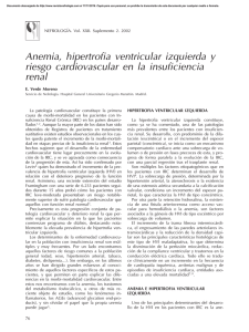 Anemia, hipertrofia ventricular izquierda y riesgo