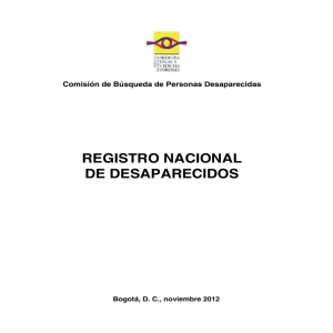 registro nacional de desaparecidos - Instituto Nacional de Medicina