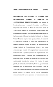 tesis jurisprudencial núm. 119/2006 (pleno) impedimentos