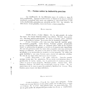VI.—N0tas sobre la industria porcina