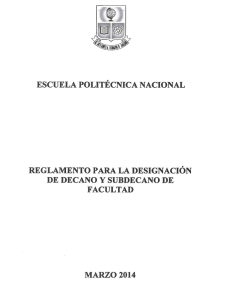 RECLAMENTO PARA LA DESIGNACIÓN DE DECANO Y