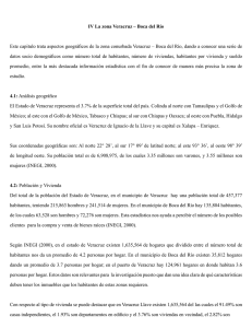 IV La zona Veracruz – Boca del Río Este capitulo trata aspectos