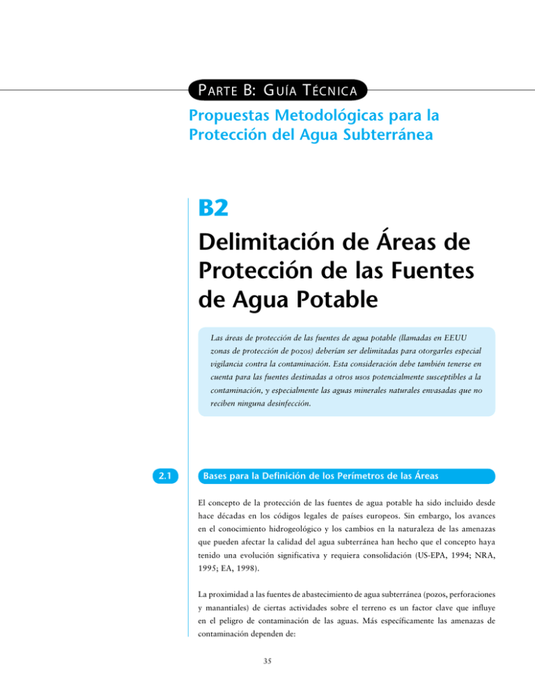 B2 Delimitación De Áreas De Protección De Las Fuentes De Agua