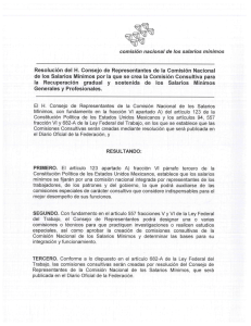 Resolución del H. Consejo de Representantes de la Comisión