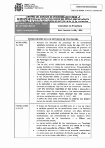 Informe del Consejo de Universidades