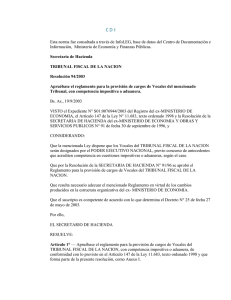 Resolución Secretaría de Hacienda N° 94/2003.