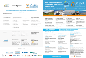 XVII Congreso Argentino de Medicina Reproductiva SAMeR 2016
