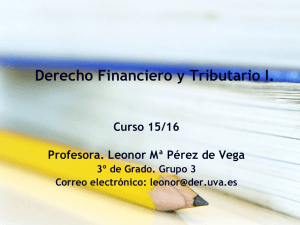 Derecho Financiero y Tributario I.