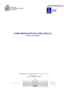 Cumplimentación del ISBN (Área 8).