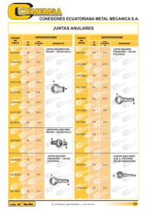 racores (juntas anulares y tornillos de paso)