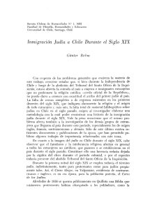 Inmigración Judía ¿¿ Chile Durante el Siglo XIX