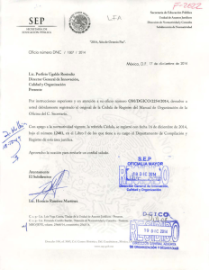 Manual de Organización de la Oficina del C. Secretario.