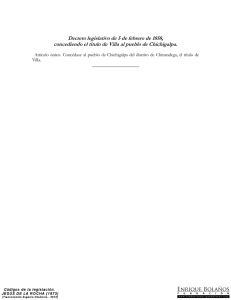 Decreto Legislativo - Concediendo el titulo de villa al pueblo de