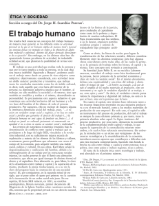 El trabajo humano - Centro de Bioética "Juan Pablo II".