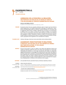Liderazgo: De la posición a la relación. Una