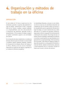 M&oacute;dulo 4 - Organizaci&oacute;n y m&eacute;todos de trabajo en la oficina