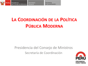 La Coordinación de la Política Pública Moderna