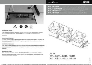 MU LTI-SOCKETS Quick connection electric sockets 45x45