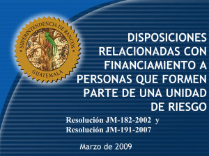 Disposiciones relacionadas con financiamiento a