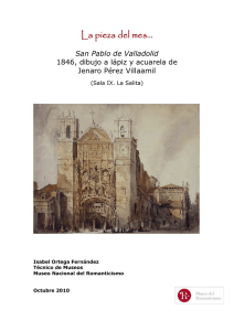 San Pablo de Valladolid, dibujo a lápiz y acuarela de Jenaro Pérez