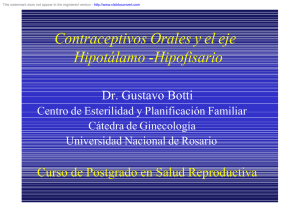 Contraceptivos Orales y el eje Hipotálamo